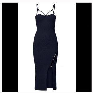 Nicholas -JULES KNIT DRESS - MIDNIGHT BLUE